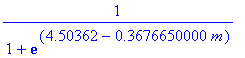 857854.0000*1/(1+exp(4.50362-.3676650000*m))