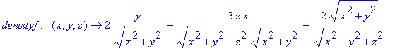 densityf := proc (x, y, z) options operator, arrow;...
