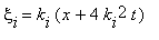 xi[i] = k[i]*(x+4*k[i]^2*t)