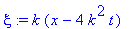 xi := k*(x-4*k^2*t)