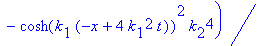 u2 := -2*(k[2]^2*cosh(k[1]*(-x+4*k[1]^2*t))^2*k[1]^...
