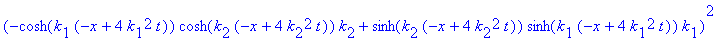 u2 := -2*(k[2]^2*cosh(k[1]*(-x+4*k[1]^2*t))^2*k[1]^...