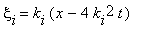 xi[i] = k[i]*(x-4*k[i]^2*t)
