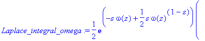 Laplace_integral_omega := 1/2*exp(-s*omega(z)+1/2*s...