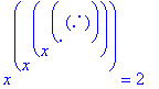 x^(x^(x^(`.`^(`.`^`.`)))) = 2
