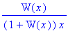 W(x)/((1+W(x))*x)