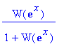 W(exp(x))/(1+W(exp(x)))
