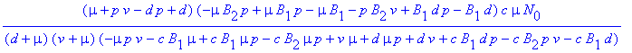 (mu+p*v-d*p+d)*(-mu*B[2]*p+mu*B[1]*p-mu*B[1]-p*B[2]...