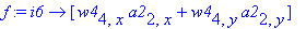 f := proc (i6) options operator, arrow; [w4[4,x]*a2...