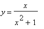 y = x/(x^2+1)