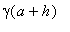 gamma(a+h)