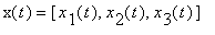 x(t) = [x[1](t), x[2](t), x[3](t)]
