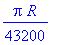 1/43200*Pi*R