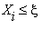 X[i] <= xi