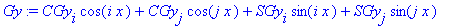 Gy := CGy[i]*cos(i*x)+CGy[j]*cos(j*x)+SGy[i]*sin(i*x)+SGy[j]*sin(j*x)