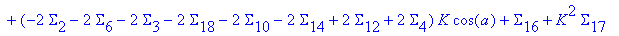 R1c := (-2*Sigma[11]-2*Sigma[7]+2*Sigma[8]+2*Sigma[1]+2*Sigma[13]+2*Sigma[9]-2*Sigma[5]-2*Sigma[15])*K*sin(a)+(-2*Sigma[2]-2*Sigma[6]-2*Sigma[3]-2*Sigma[18]-2*Sigma[10]-2*Sigma[14]+2*Sigma[12]+2*Sigma[...