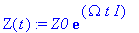 Z(t) := Z0*exp(Omega*t*I)