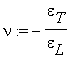 nu := -epsilon[T]/epsilon[L]