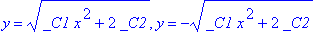 y = (_C1*x^2+2*_C2)^(1/2), y = -(_C1*x^2+2*_C2)^(1/2)