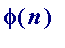 phi(n)