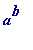 a^b