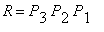 R = P[3]*P[2]*P[1]