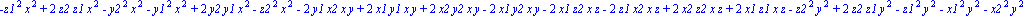 -z1^2*x^2+2*z2*z1*x^2-y2^2*x^2-y1^2*x^2+2*y2*y1*x^2-z2^2*x^2-2*y1*x2*x*y+2*x1*y1*x*y+2*x2*y2*x*y-2*x1*y2*x*y-2*x1*z2*x*z-2*z1*x2*x*z+2*x2*z2*x*z+2*x1*z1*x*z-z2^2*y^2+2*z2*z1*y^2-z1^2*y^2-x1^2*y^2-x2^2...