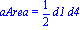 aArea = 1/2*d1*d4