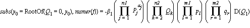 subs(y[0] = RootOf(Q[1] = 0, y[0]), numer(f)) = -beta[1]*(product(P[j]^alpha[j], j = 1 .. n1))*(product(Q[k], k = 2 .. n2))*(product(p[l], l = 1 .. m1))*(product(q[r], r = 1 .. m2))*D(Q[1])