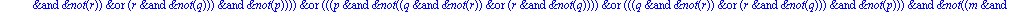 Result3 := [`&or`(`&and`(`&or`(`&and`(m, `&not`(`&or`(`&and`(n, `&not`(o)), `&and`(o, `&not`(n))))), `&and`(`&or`(`&and`(n, `&not`(o)), `&and`(o, `&not`(n))), `&not`(m))), `&not`(`&or`(`&and`(p, `&not...