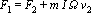 F[1] = F[2]+m*I*Omega*v[2]