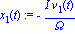 x[1](t) := -I*v[1](t)/Omega