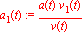 a[1](t) := a(t)*v[1](t)/v(t)