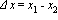 Delta*x = x[1]-x[2]