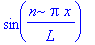 sin(n*Pi*x/L)