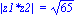 `|z1*z2| ` = 65^(1/2)