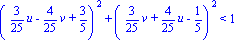 (3/25*u-4/25*v+3/5)^2+(3/25*v+4/25*u-1/5)^2 < 1