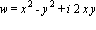 w = x^2-y^2+i*2*x*y
