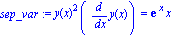 sep_var := y(x)^2*(diff(y(x), x)) = exp(x)*x