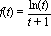f(t) = ln(t)/(t+1)