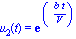 mu[2](t) = exp(b*t/V)