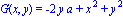 G(x, y) = -2*y*a+x^2+y^2