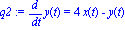 q2 := diff(y(t), t) = 4*x(t)-y(t)