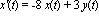 `x'`(t) = -8*x(t)+3*y(t)