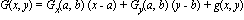 G(x, y) = G[x](a, b)*(x-a)+G[y](a, b)*(y-b)+g(x, y)