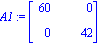 A1 := Matrix([[60, 0], [0, 42]])