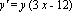 `y'` = y*(3*x-12)