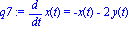q7 := diff(x(t), t) = -x(t)-2*y(t)