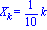 X[k] = 1/10*k