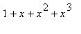 1+x+x^2+x^3